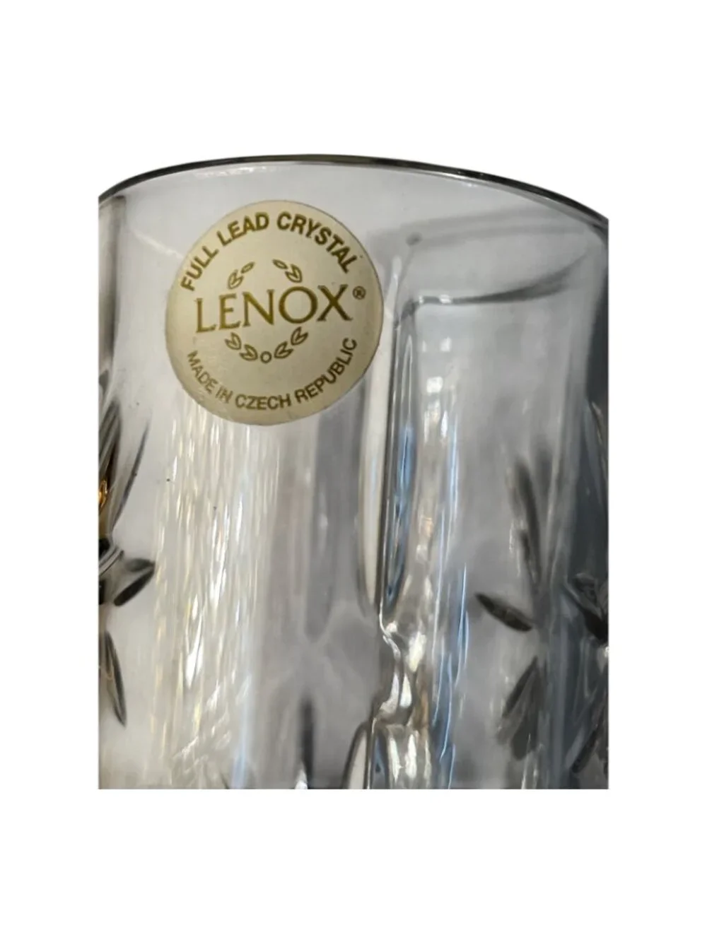 VTG Lenox Floral Majesty Full Lead Crystal Vase w/Certificate Czech Republic